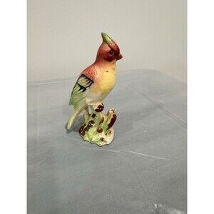 Antique Japan Hand Painted Ceramic Bird Figurine Mid Century Collectible